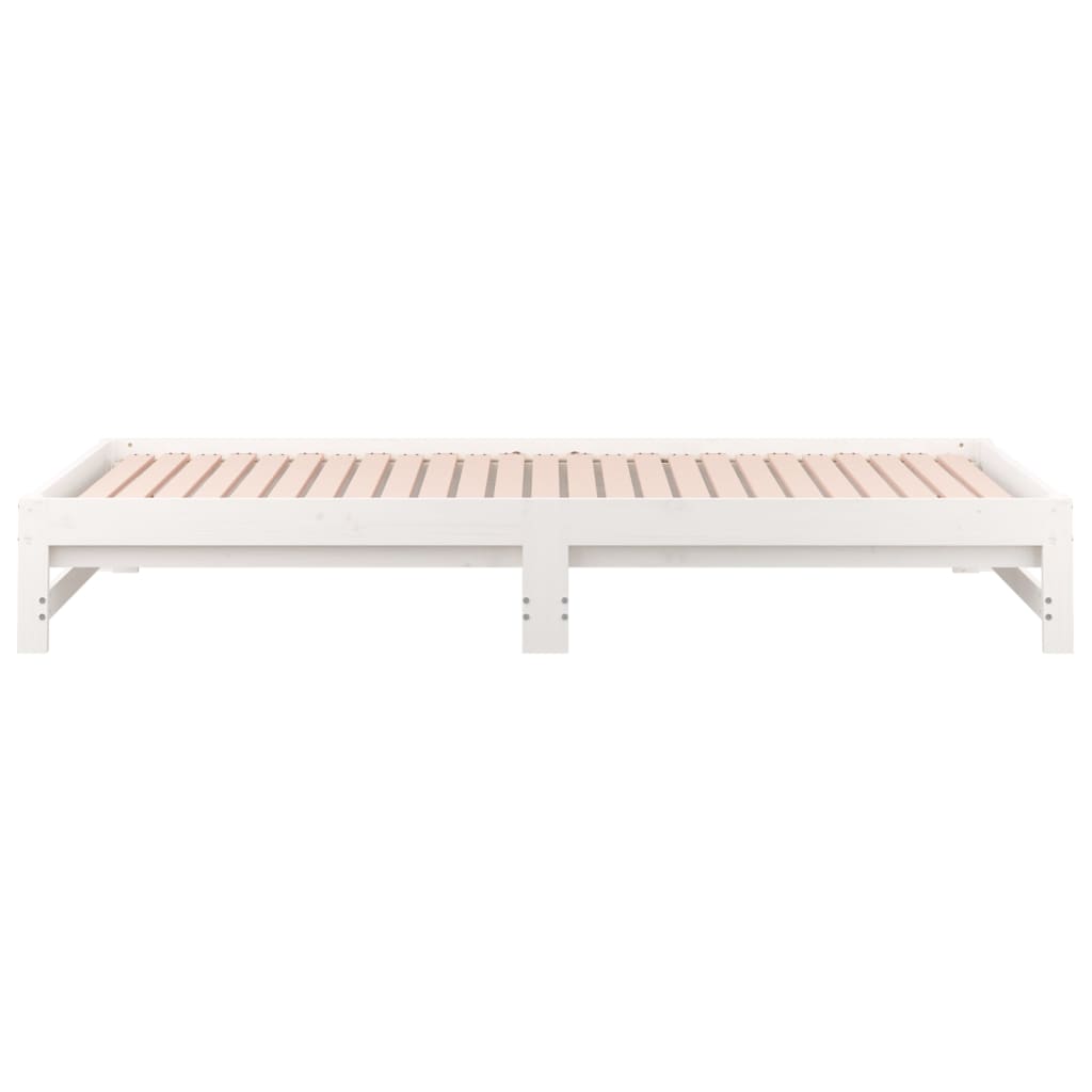 Sohvasänky ulosvedettävä valkoinen 2x (80x200) cm täysi mänty - Sisustajankoti.fi