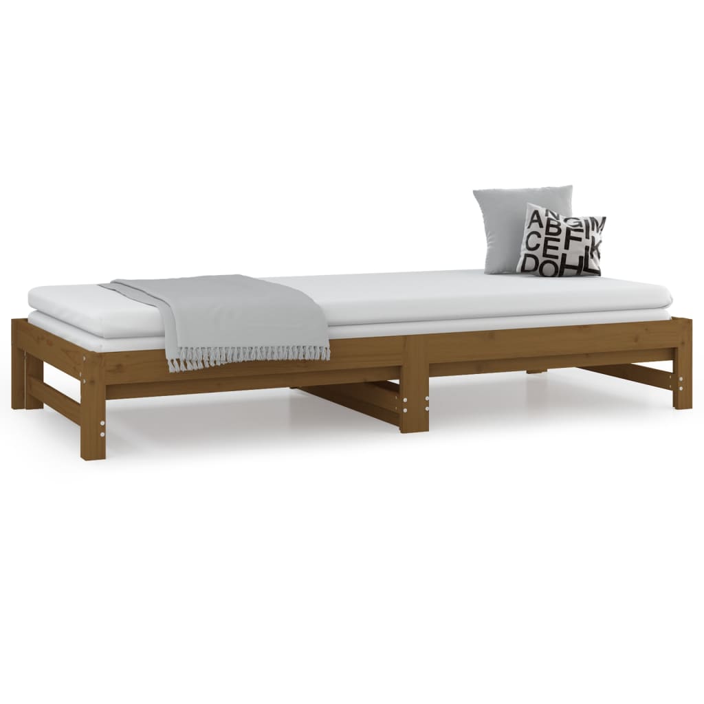 Sohvasänky ulosvedettävä hunajanrusk. 2x(80x200) cm täysi mänty - Sisustajankoti.fi