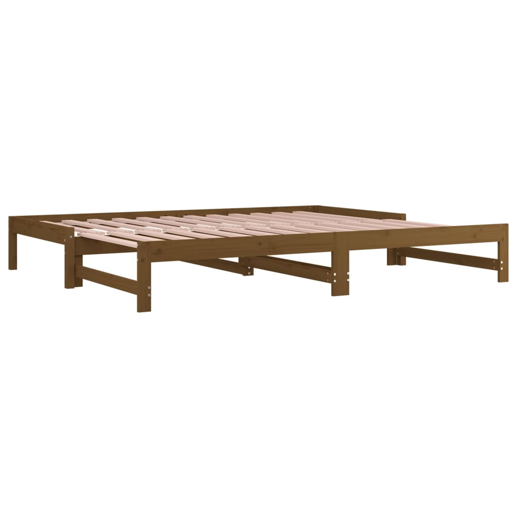 Sohvasänky ulosvedettävä hunajanrusk. 2x(80x200) cm täysi mänty - Sisustajankoti.fi
