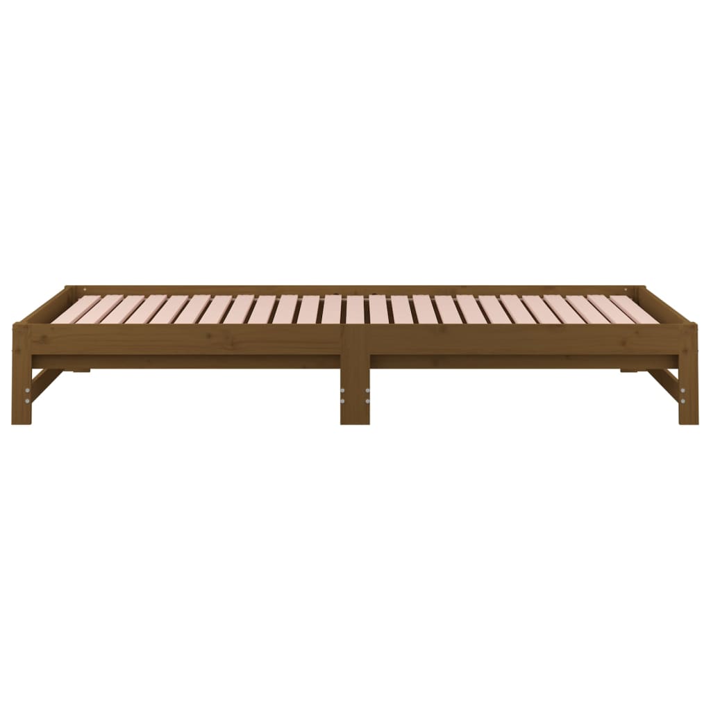 Sohvasänky ulosvedettävä hunajanrusk. 2x(80x200) cm täysi mänty - Sisustajankoti.fi