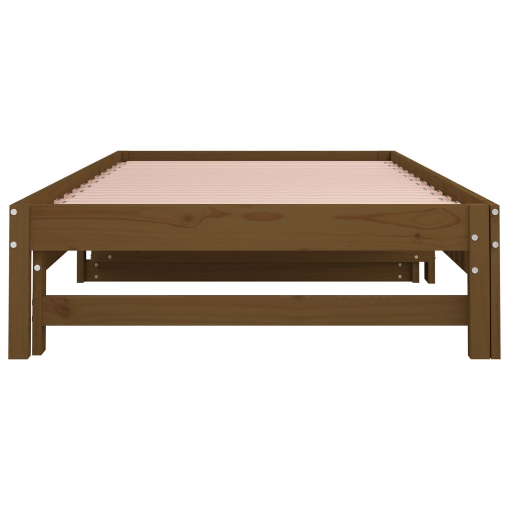 Sohvasänky ulosvedettävä hunajanrusk. 2x(80x200) cm täysi mänty - Sisustajankoti.fi