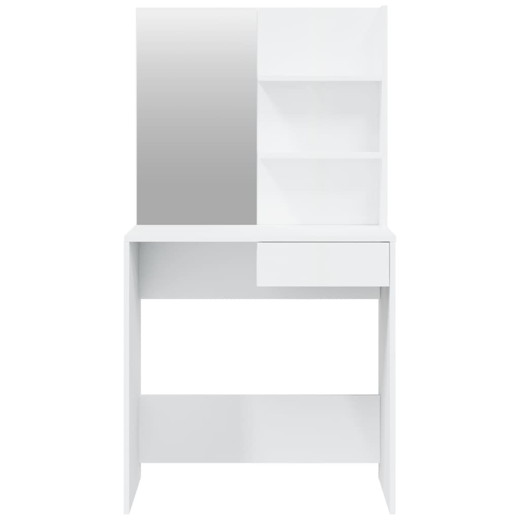 Peilipöytä korkeakiilto valkoinen 74,5x40x141 cm - Sisustajankoti.fi