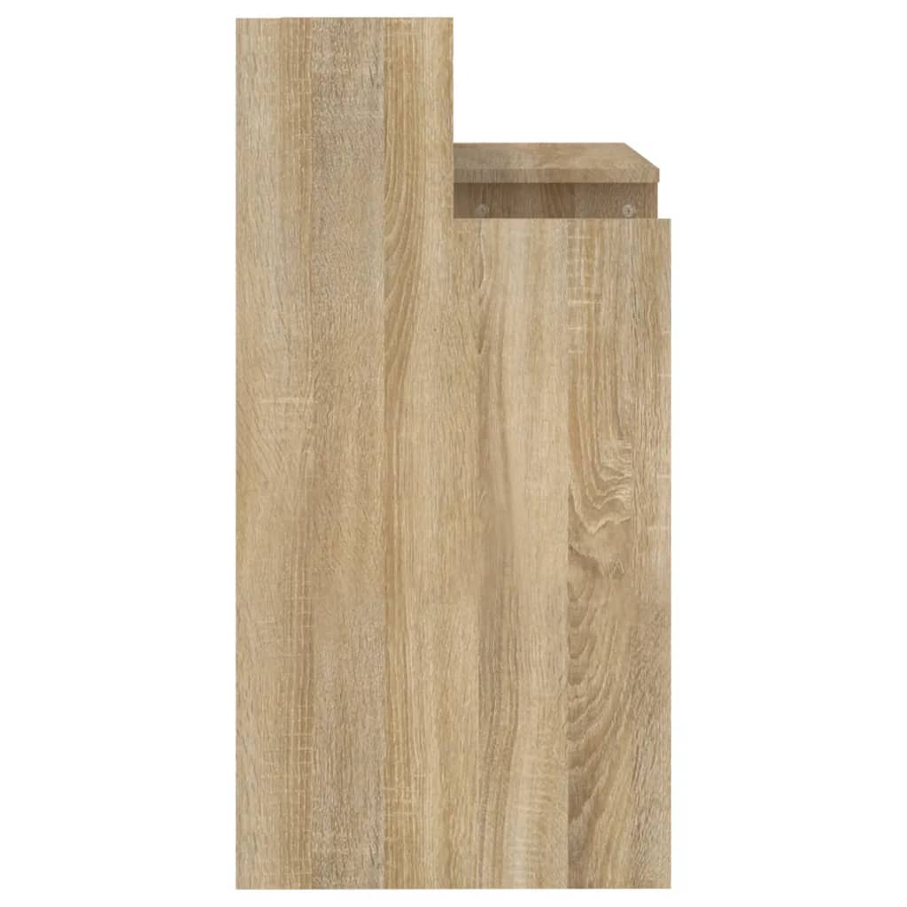 Työpöytä LED-valoilla Sonoma-tammi 97x45x90 cm tekninen puu - Sisustajankoti.fi