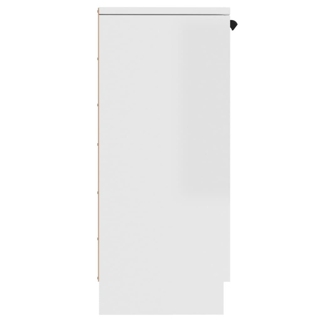 Senkit 2 kpl korkeakiilto valkoinen 30x30x70 cm tekninen puu - Sisustajankoti.fi