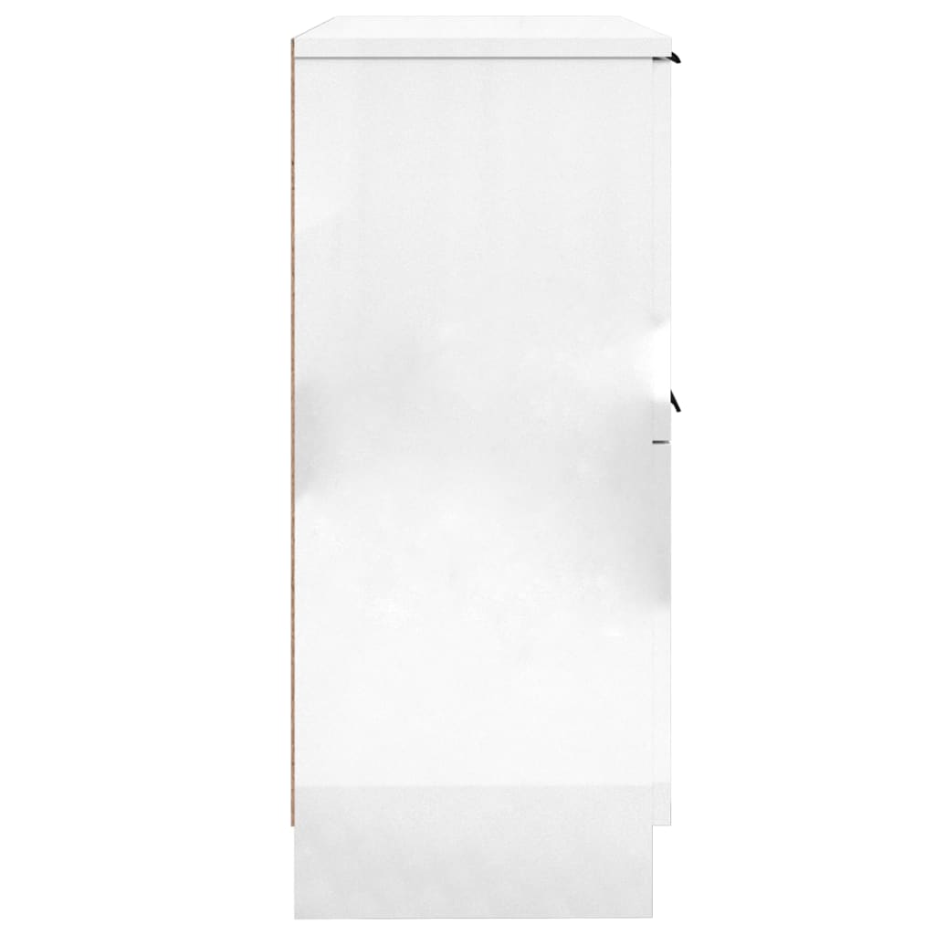 Senkit 2 kpl korkeakiilto valkoinen 30x30x70 cm tekninen puu - Sisustajankoti.fi