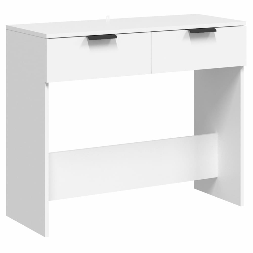 Konsolipöytä valkoinen 90x36x75 cm tekninen puu - Sisustajankoti.fi