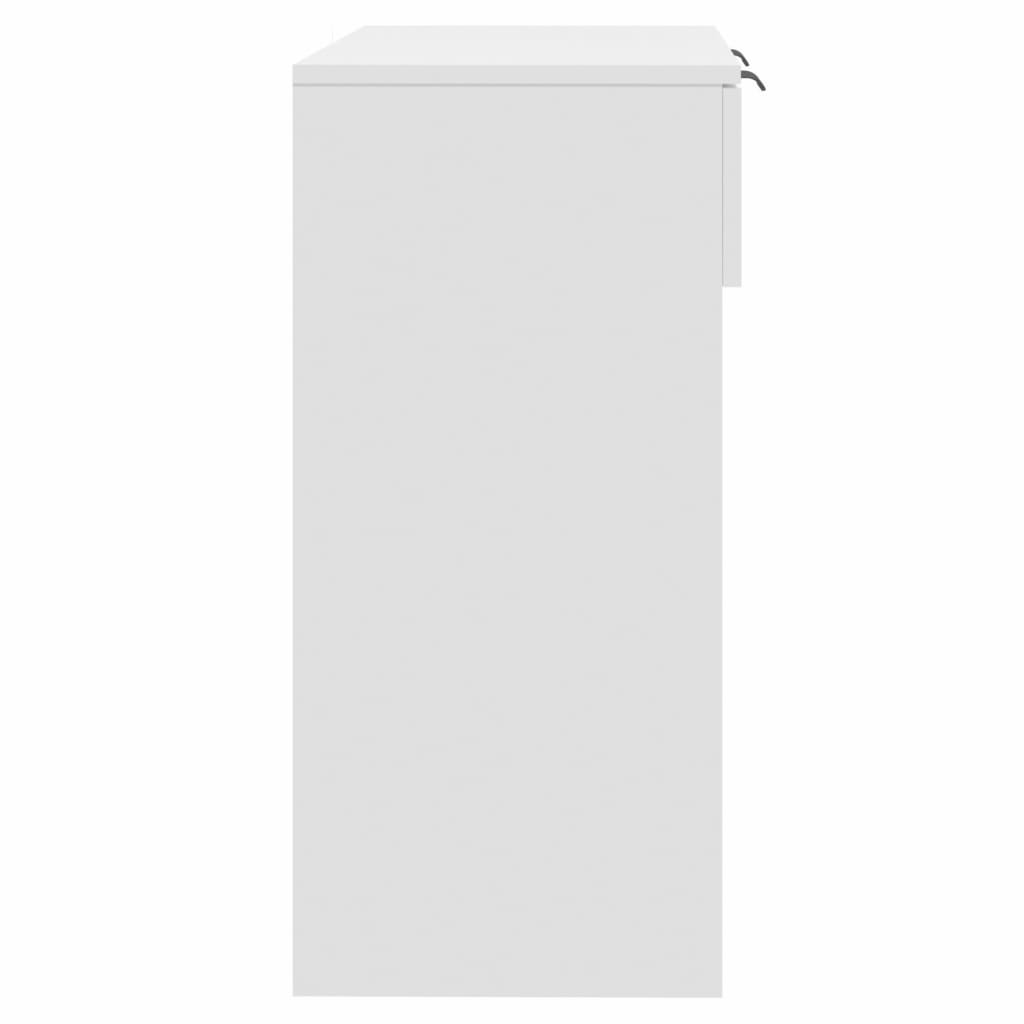 Konsolipöytä valkoinen 90x36x75 cm tekninen puu - Sisustajankoti.fi