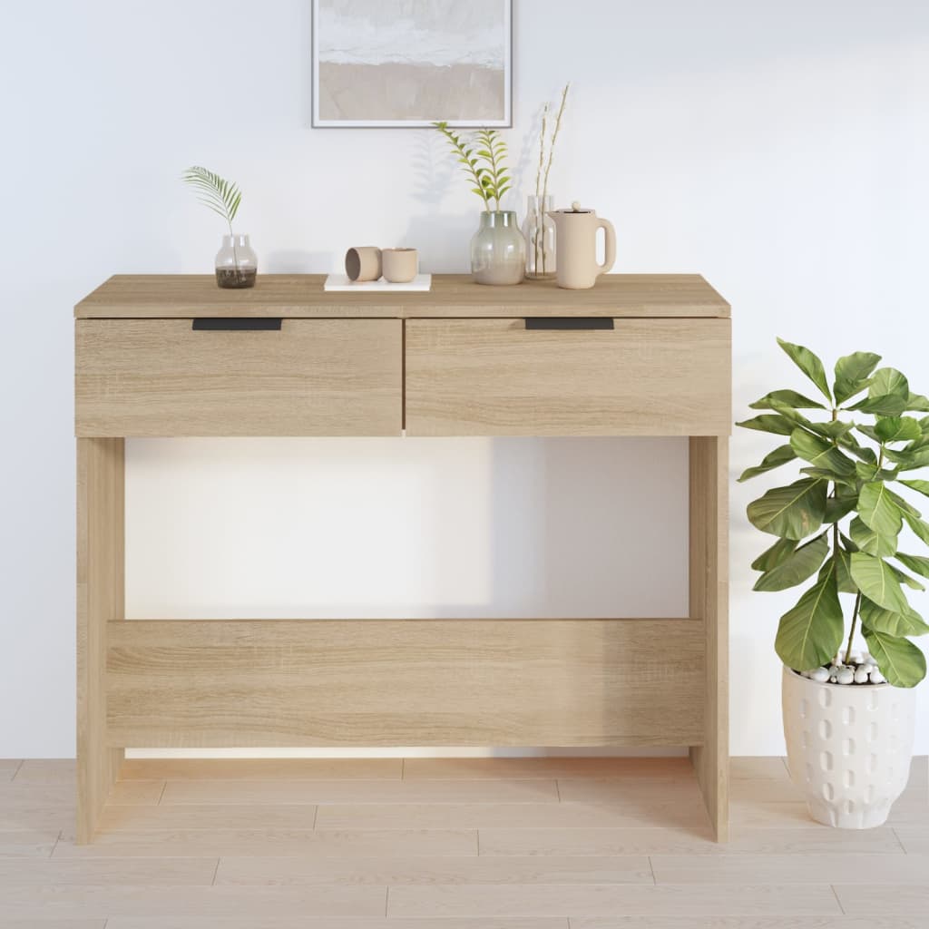 Konsolipöytä Sonoma-tammi 90x36x75 cm tekninen puu - Sisustajankoti.fi