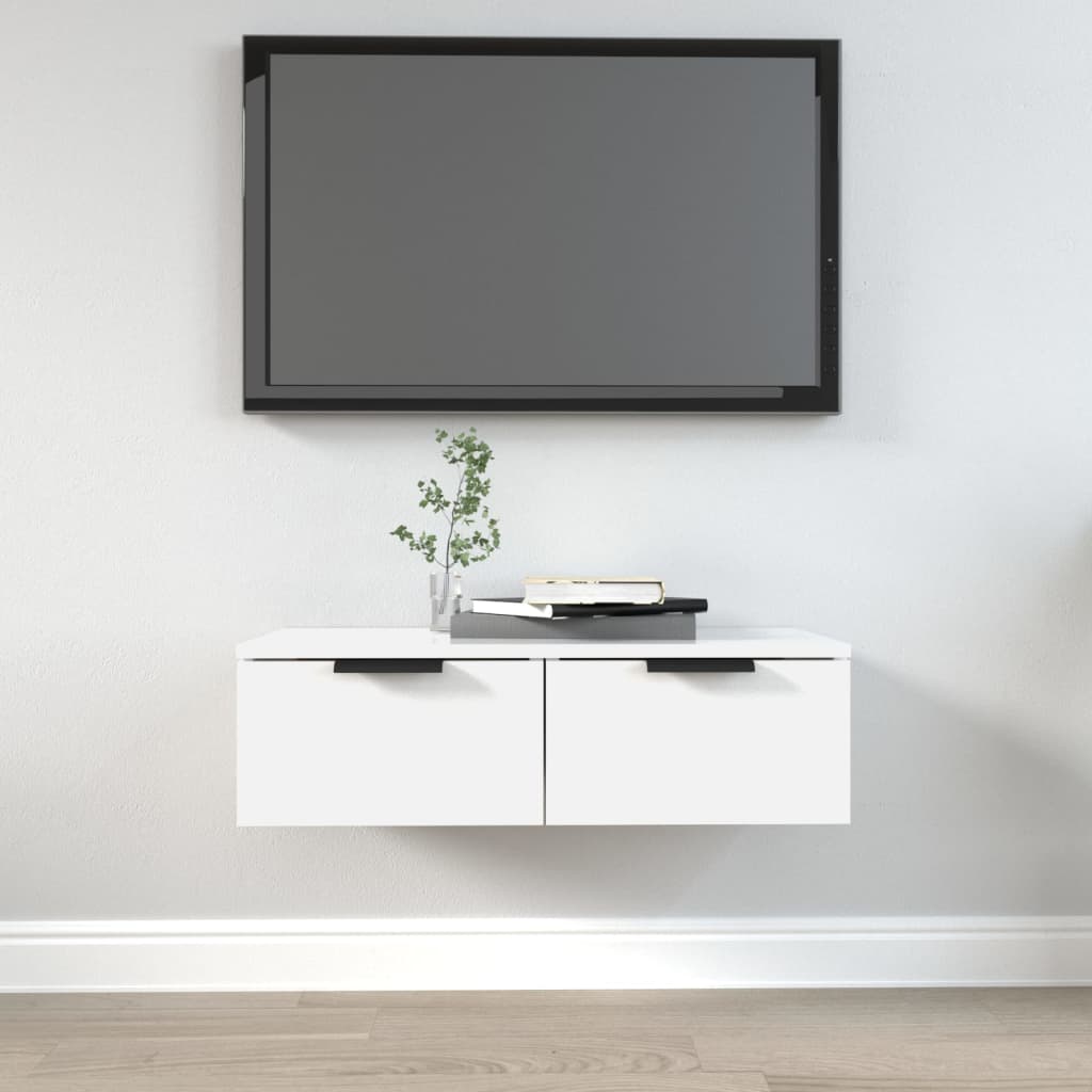 Seinäkaappi valkoinen 68x30x20 cm tekninen puu - Sisustajankoti.fi