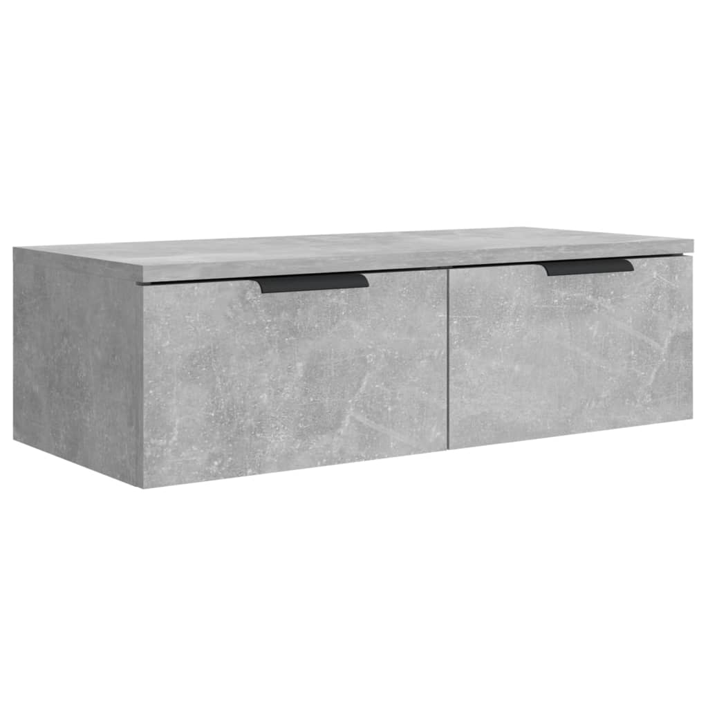Seinäkaappi betoninharmaa 68x30x20 cm tekninen puu - Sisustajankoti.fi