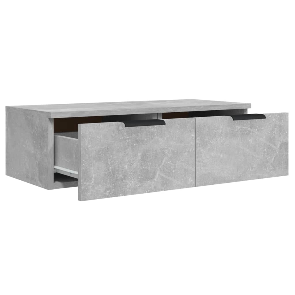 Seinäkaappi betoninharmaa 68x30x20 cm tekninen puu - Sisustajankoti.fi