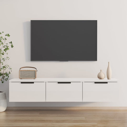 Seinäkaappi korkeakiilto valkoinen 102x30x20 cm tekninen puu - Sisustajankoti.fi