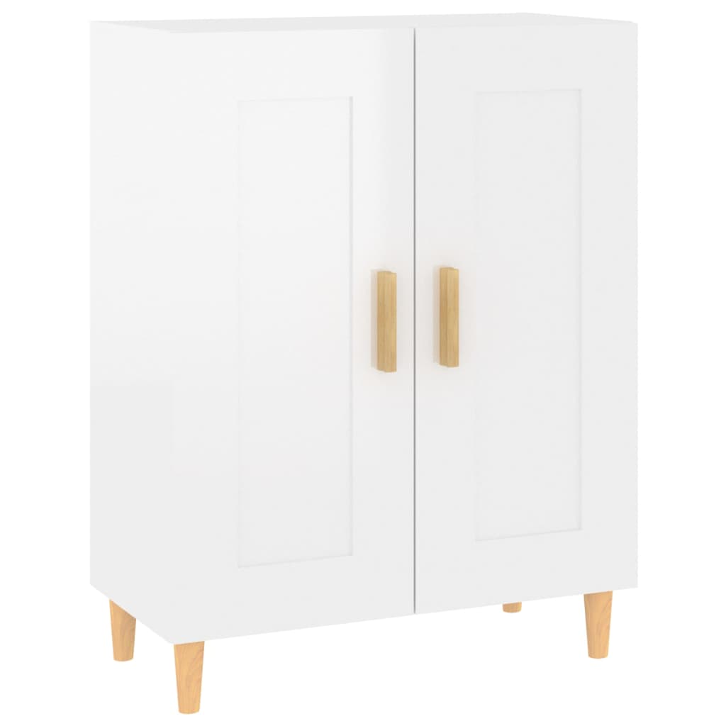 Senkki korkeakiilto valkoinen 69,5x34x90 cm tekninen puu - Sisustajankoti.fi