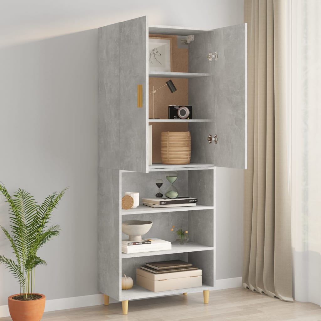 Riippuva seinäkaappi betoninharmaa 69,5x34x90 cm - Sisustajankoti.fi