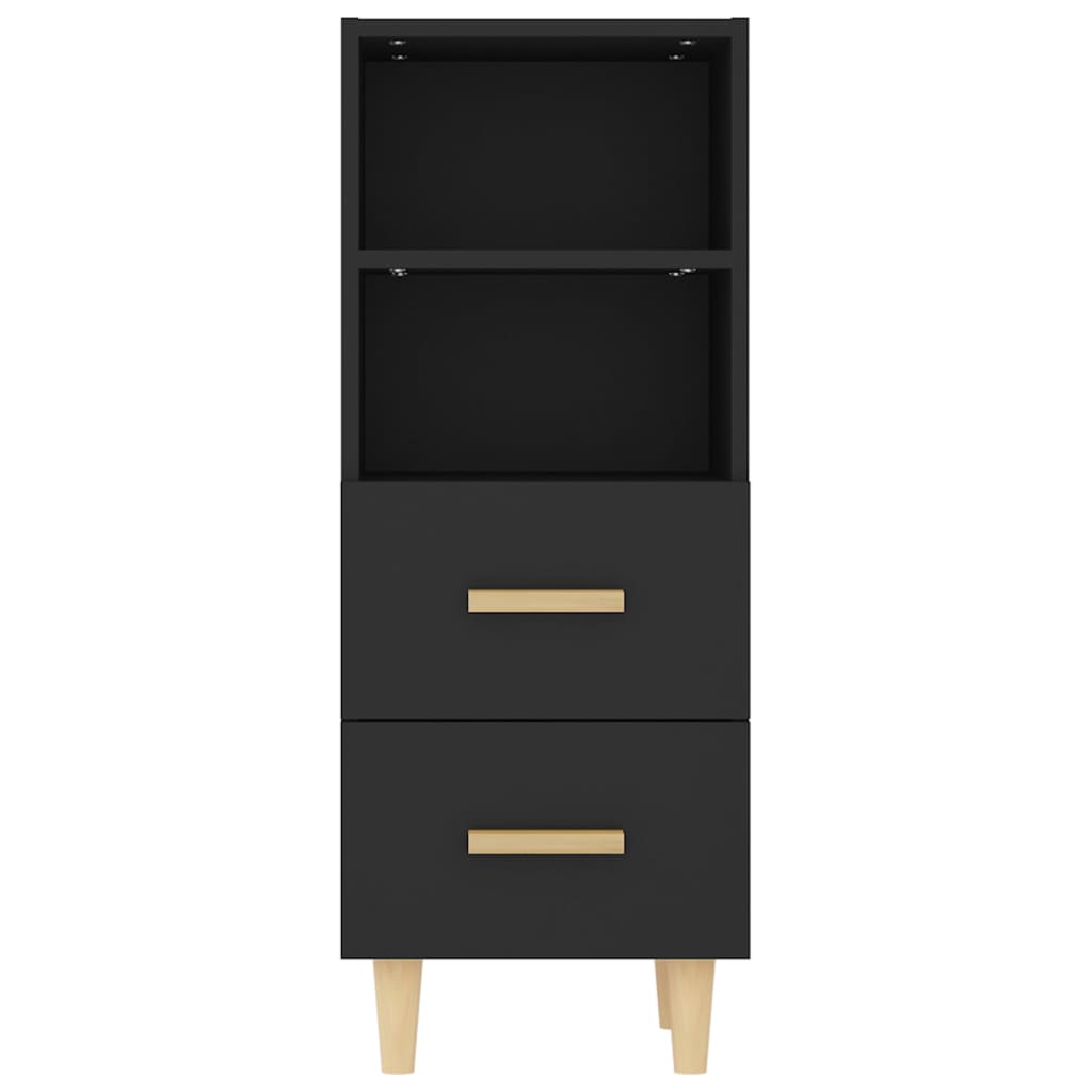 Senkki musta 34,5x34x90 cm tekninen puu - Sisustajankoti.fi
