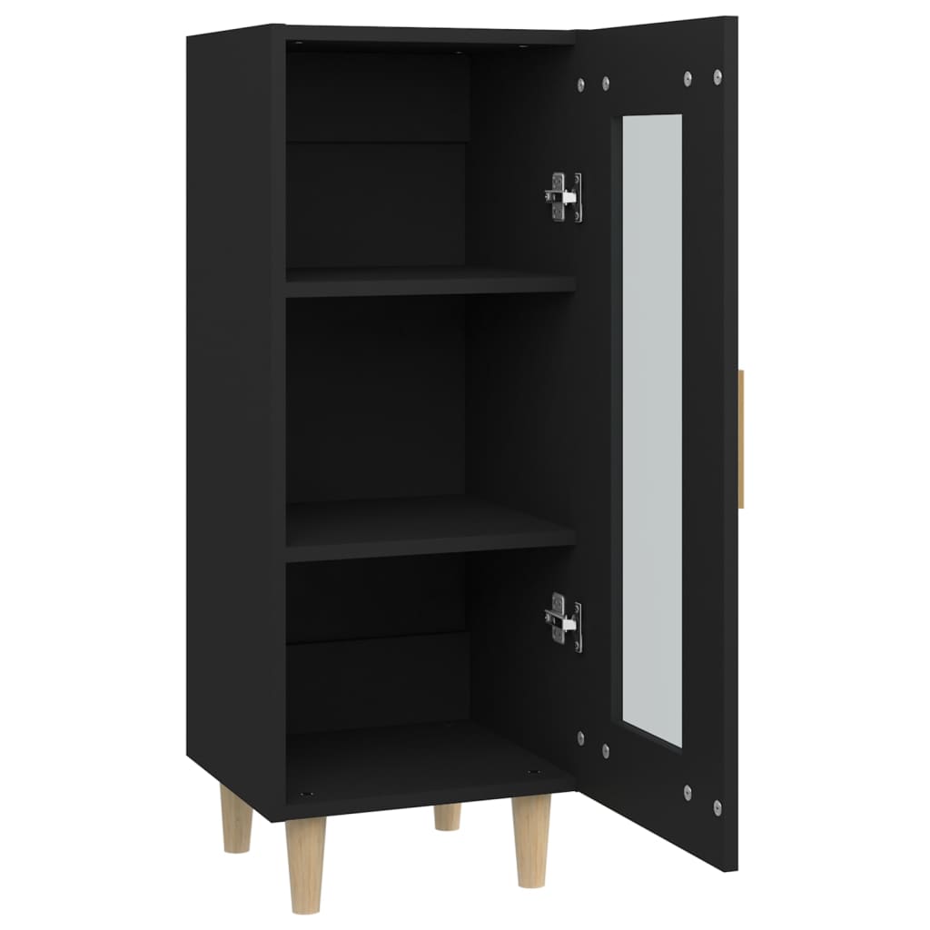 Senkki musta 34,5x34x90 cm tekninen puu - Sisustajankoti.fi