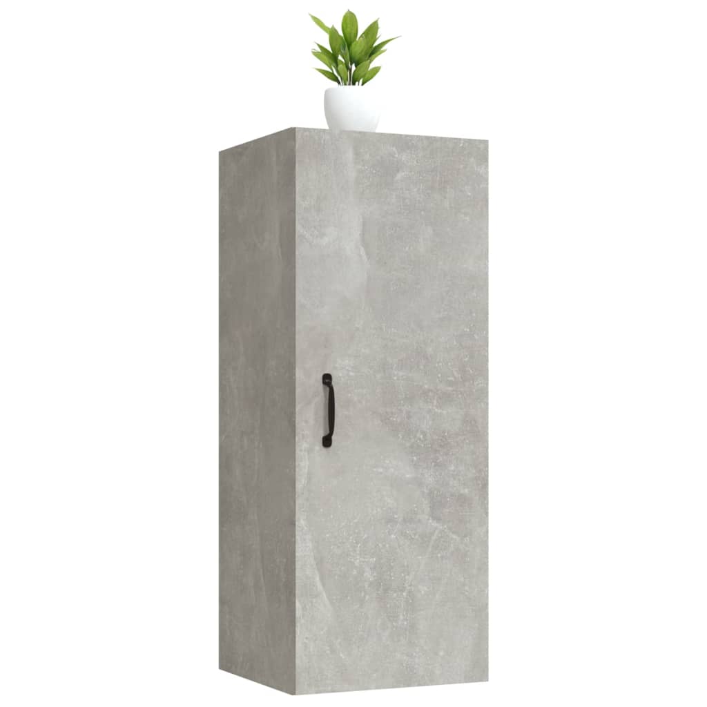 Riippuva seinäkaappi betoninharmaa 34,5x34x90 cm tekninen puu - Sisustajankoti.fi