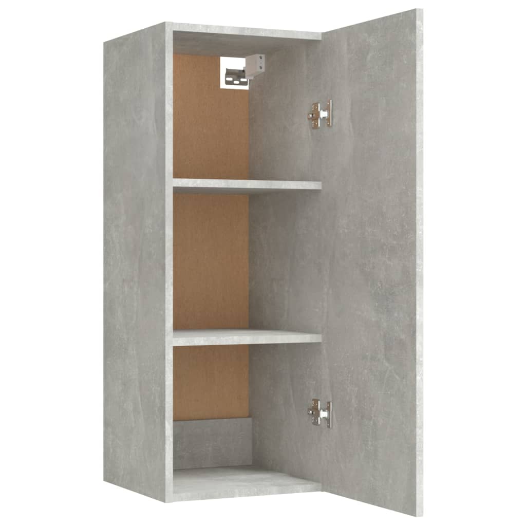 Riippuva seinäkaappi betoninharmaa 34,5x34x90 cm tekninen puu - Sisustajankoti.fi