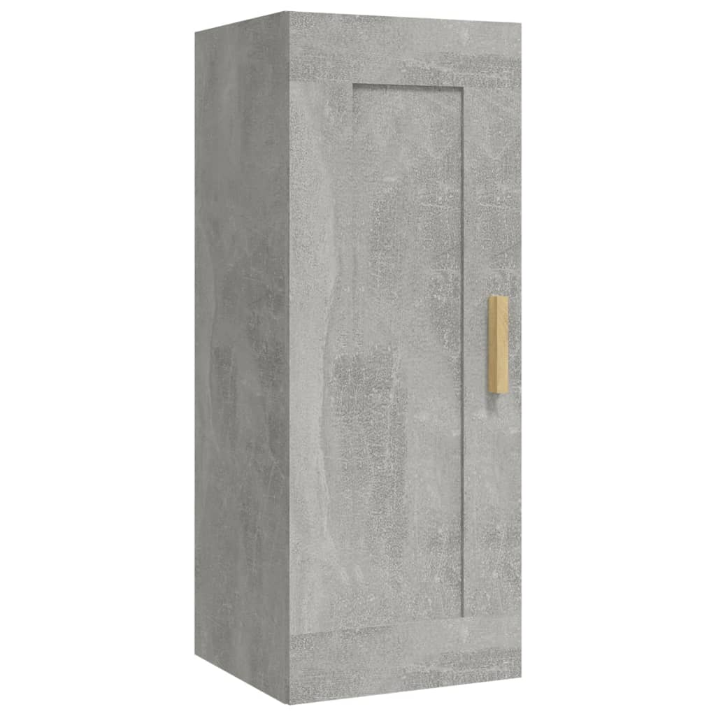 Seinäkaappi betoninharmaa 35x34x90 cm tekninen puu - Sisustajankoti.fi