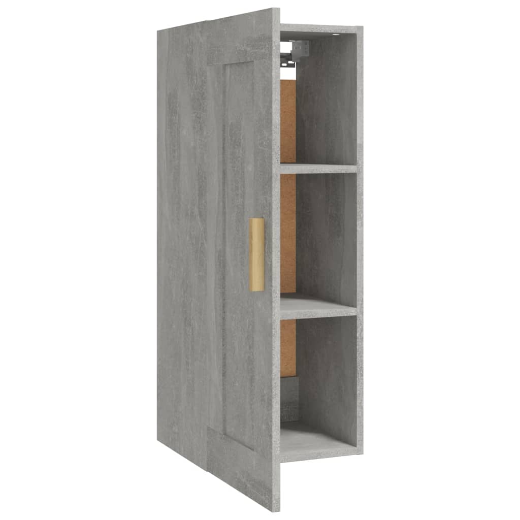 Seinäkaappi betoninharmaa 35x34x90 cm tekninen puu - Sisustajankoti.fi