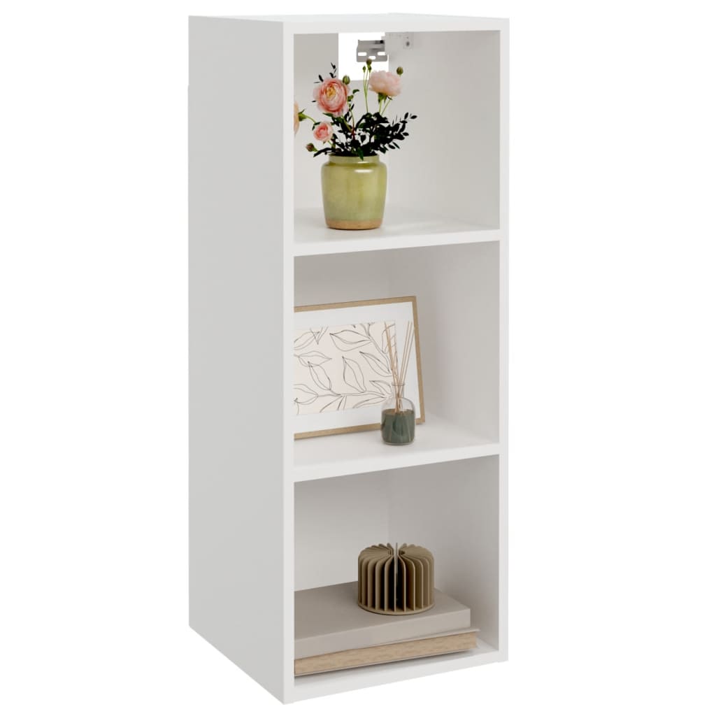 Seinäkaappi valkoinen 34,5x32,5x90 cm tekninen puu - Sisustajankoti.fi