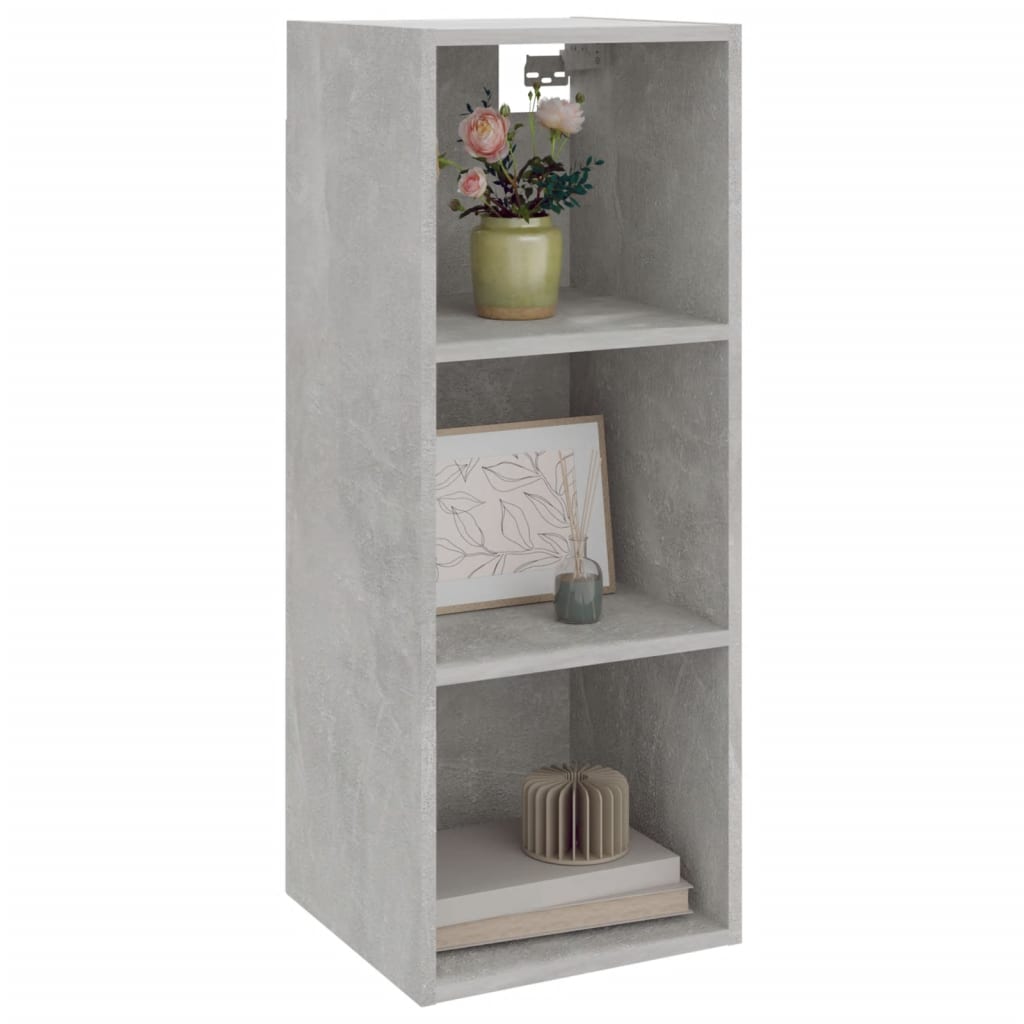 Seinäkaappi betoninharmaa 34,5x32,5x90 cm tekninen puu - Sisustajankoti.fi