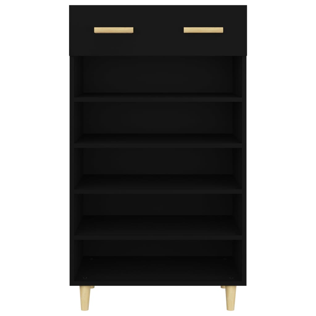 Kenkäkaappi musta 60x35x105 cm tekninen puu - Sisustajankoti.fi