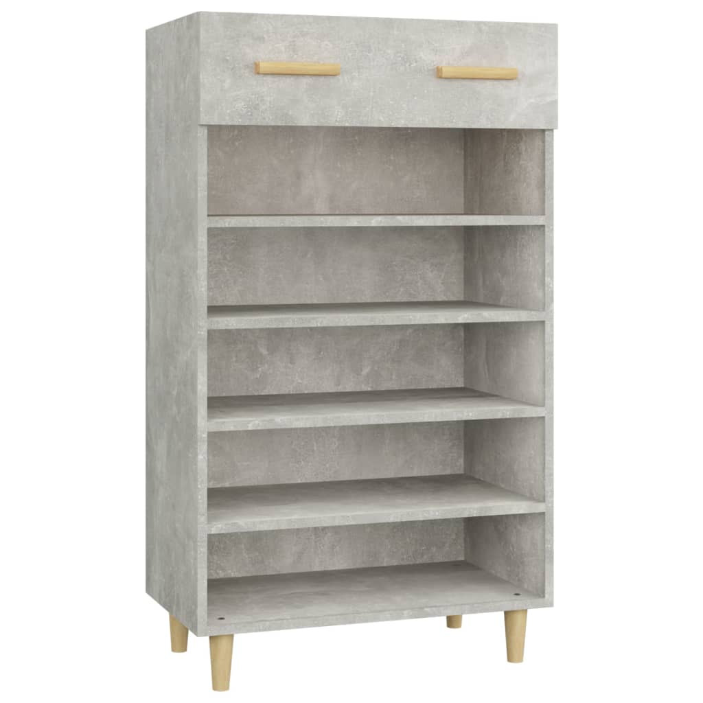 Kenkäkaappi betoninharmaa 60x35x105 cm tekninen puu - Sisustajankoti.fi