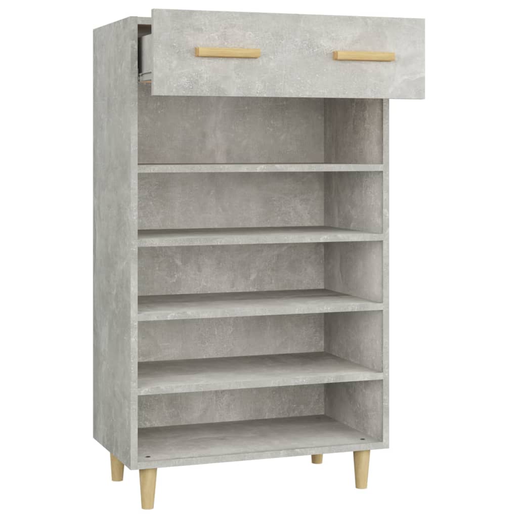 Kenkäkaappi betoninharmaa 60x35x105 cm tekninen puu - Sisustajankoti.fi