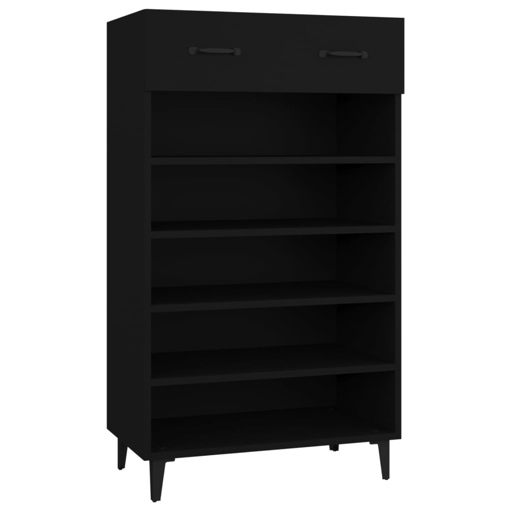 Kenkäkaappi musta 60x35x105 cm tekninen puu - Sisustajankoti.fi