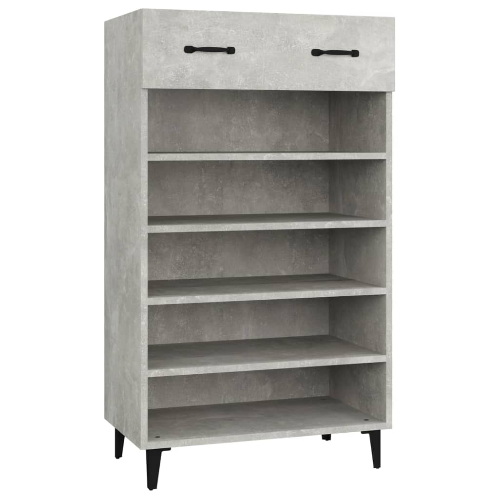 Kenkäkaappi betoninharmaa 60x35x105 cm tekninen puu - Sisustajankoti.fi