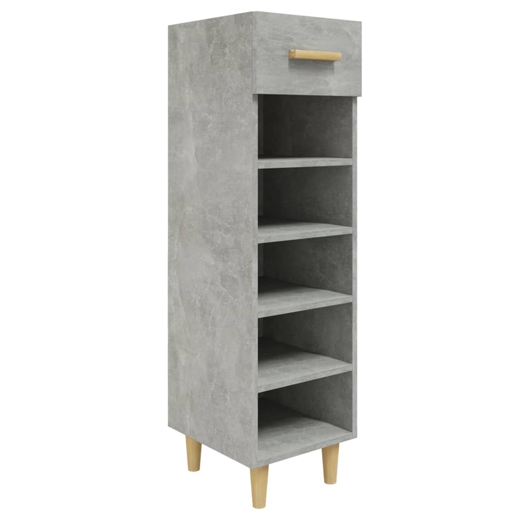 Kenkäkaappi betoninharmaa 30x35x105 cm tekninen puu - Sisustajankoti.fi