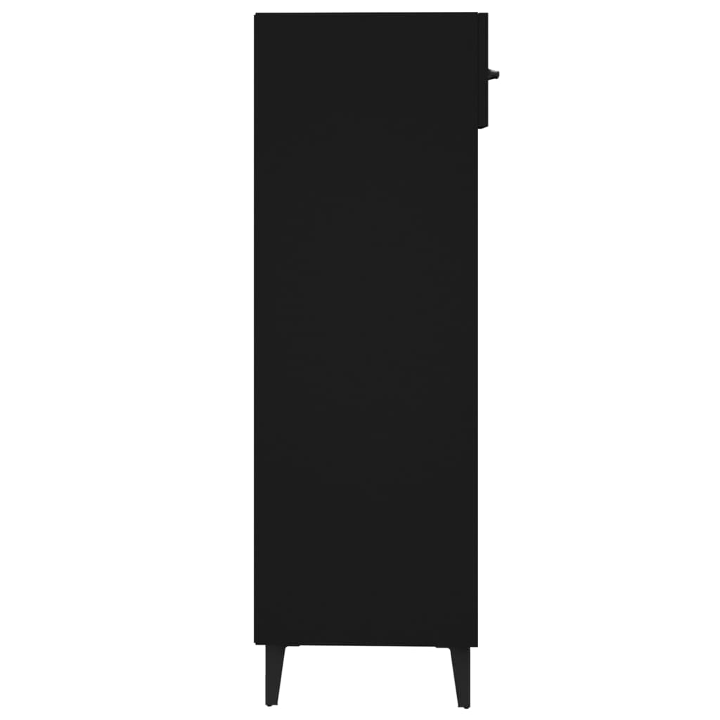 Kenkäkaappi musta 30x35x105 cm tekninen puu - Sisustajankoti.fi