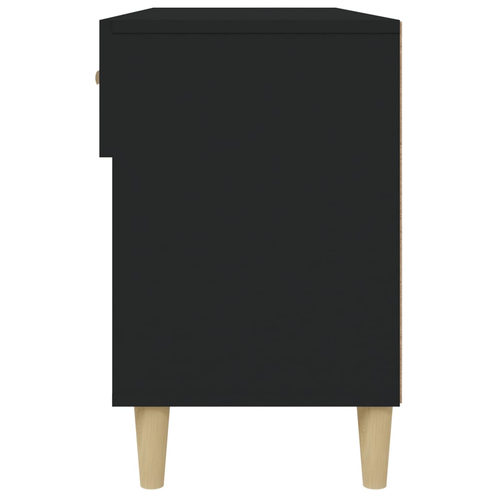 Kenkäkaappi musta 102x35x55 cm tekninen puu - Sisustajankoti.fi