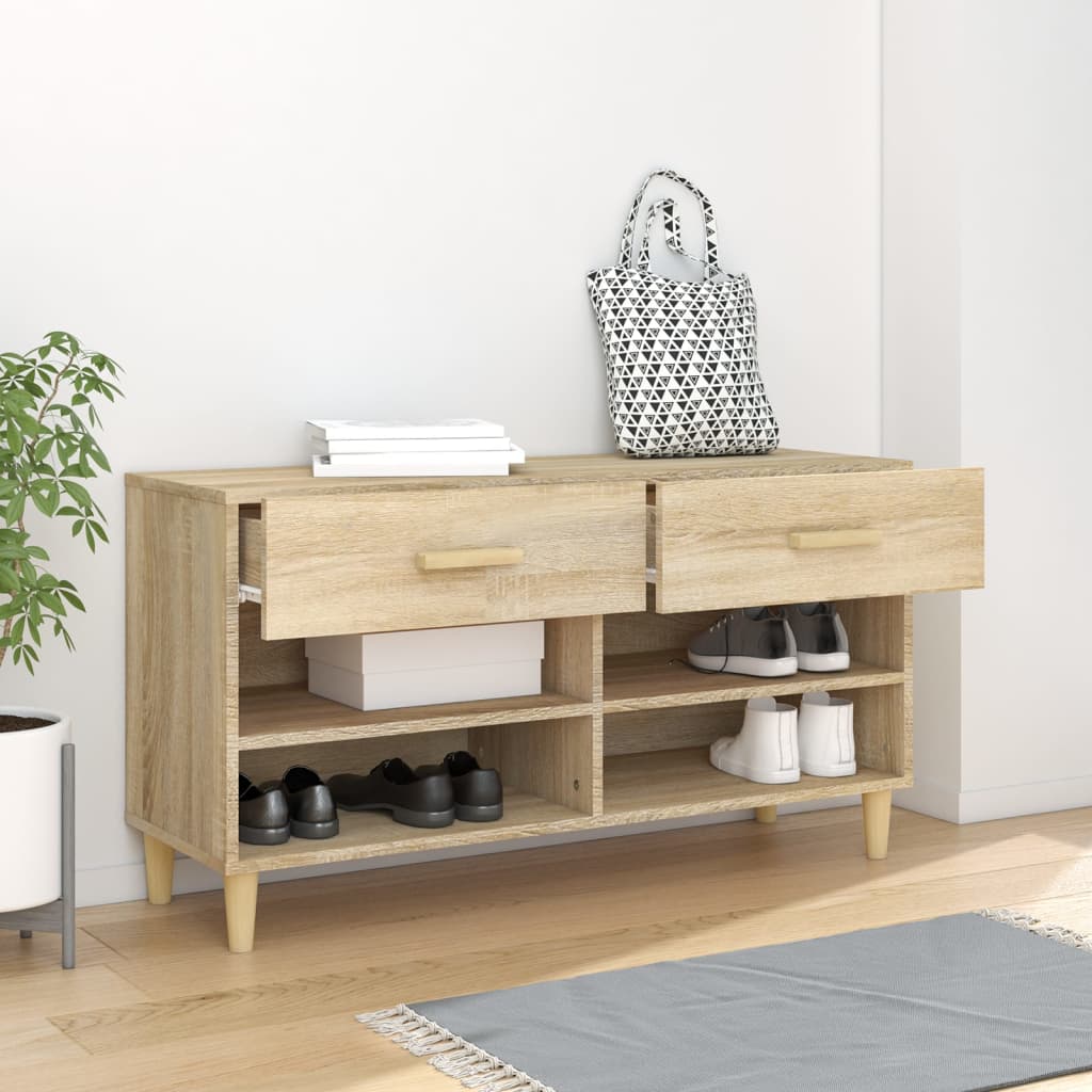 Kenkäkaappi Sonoma-tammi 102x35x55 cm tekninen puu - Sisustajankoti.fi