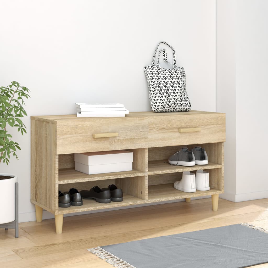 Kenkäkaappi Sonoma-tammi 102x35x55 cm tekninen puu - Sisustajankoti.fi