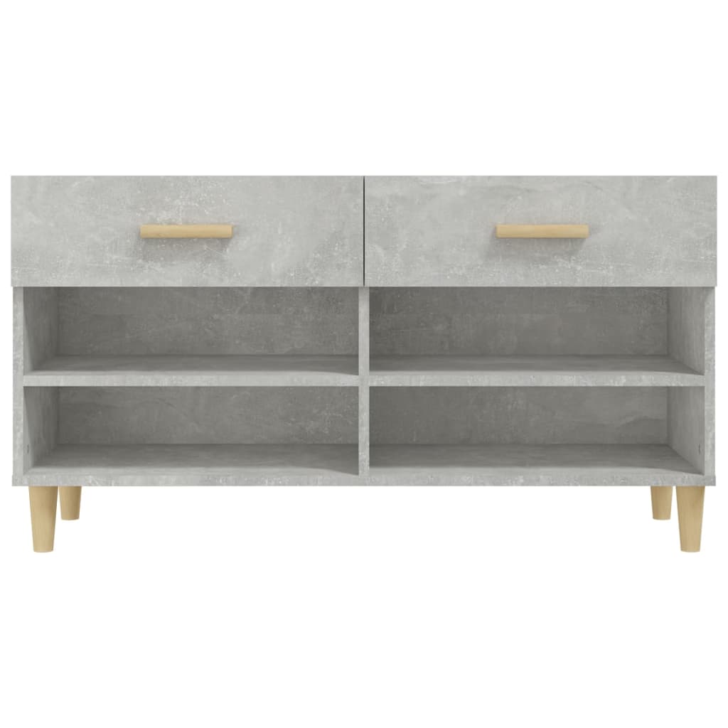 Kenkäkaappi betoninharmaa 102x35x55 cm tekninen puu - Sisustajankoti.fi