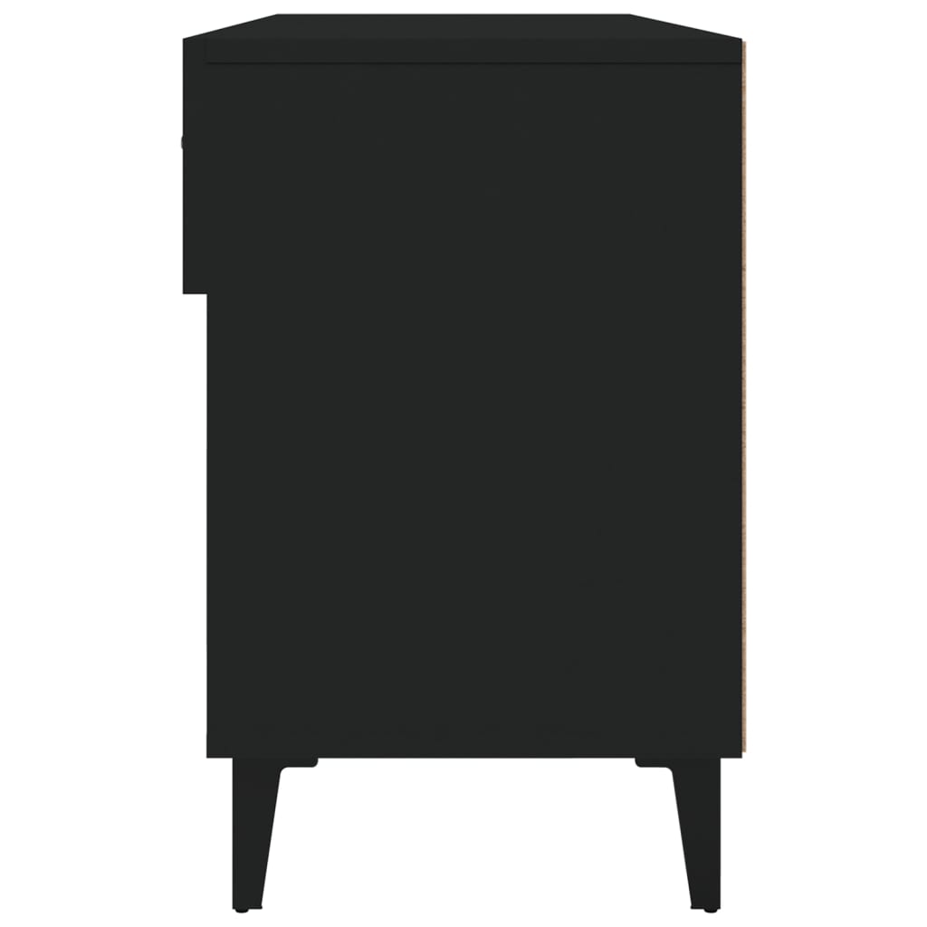 Kenkäkaappi musta 102x35x55 cm tekninen puu - Sisustajankoti.fi