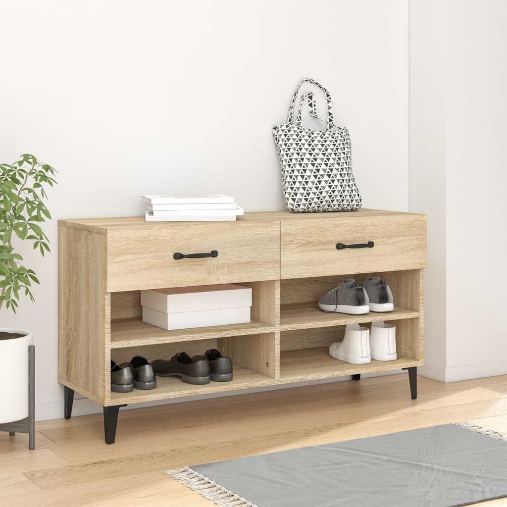 Kenkäkaappi Sonoma-tammi 102x35x55 cm tekninen puu - Sisustajankoti.fi