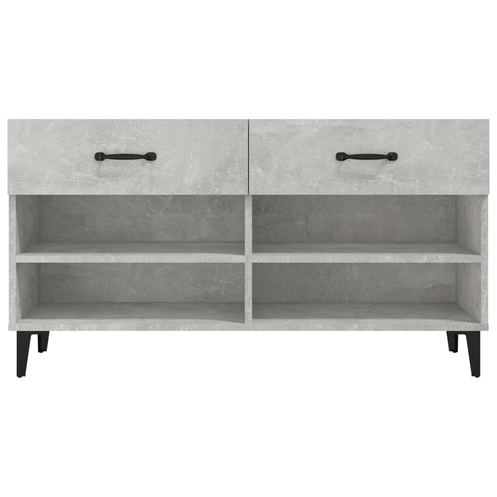 Kenkäkaappi betoninharmaa 102x35x55 cm tekninen puu - Sisustajankoti.fi