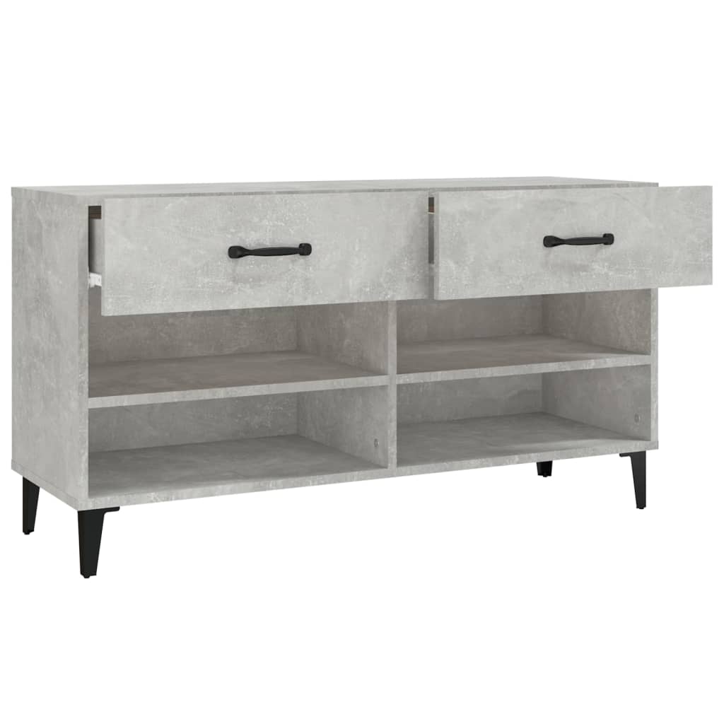 Kenkäkaappi betoninharmaa 102x35x55 cm tekninen puu - Sisustajankoti.fi