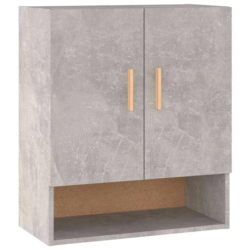 Seinäkaappi betoninharmaa 60x31x70 cm tekninen puu - Sisustajankoti.fi