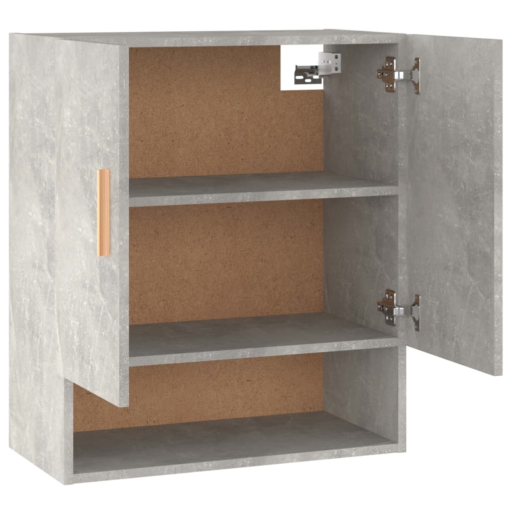 Seinäkaappi betoninharmaa 60x31x70 cm tekninen puu - Sisustajankoti.fi