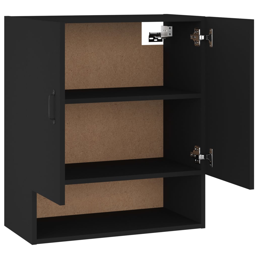 Seinäkaappi musta 60x31x70 cm tekninen puu - Sisustajankoti.fi
