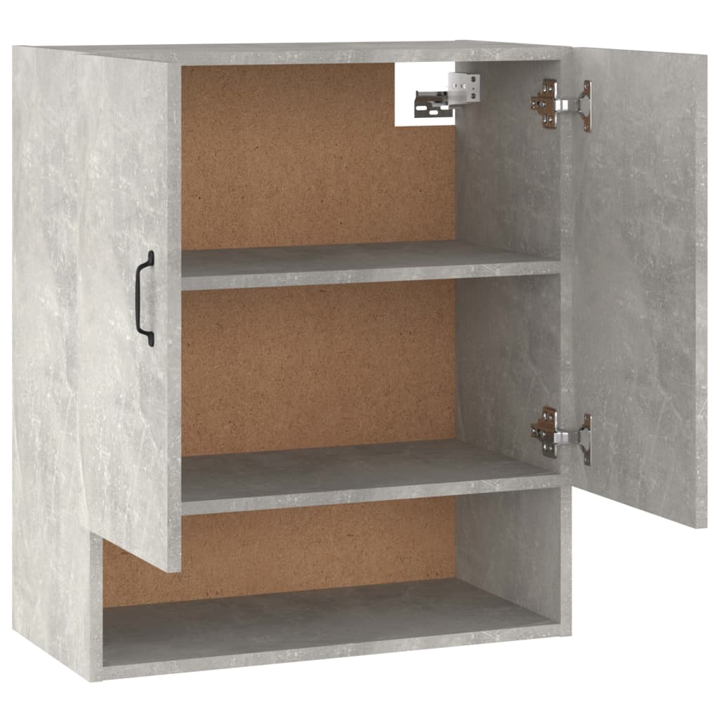Seinäkaappi betoninharmaa 60x31x70 cm tekninen puu - Sisustajankoti.fi