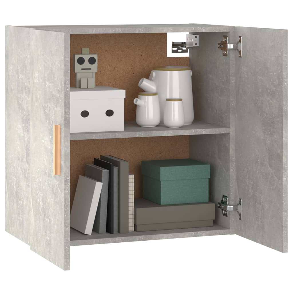 Seinäkaappi betoninharmaa 60x30x60 cm tekninen puu - Sisustajankoti.fi