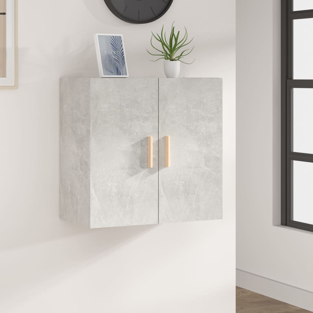 Seinäkaappi betoninharmaa 60x30x60 cm tekninen puu - Sisustajankoti.fi