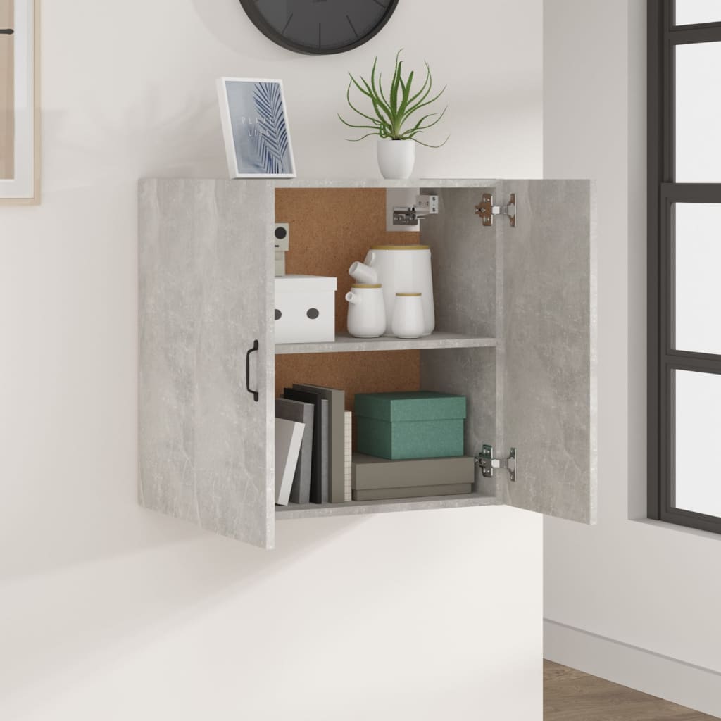 Seinäkaappi betoninharmaa 60x31x60 cm tekninen puu - Sisustajankoti.fi