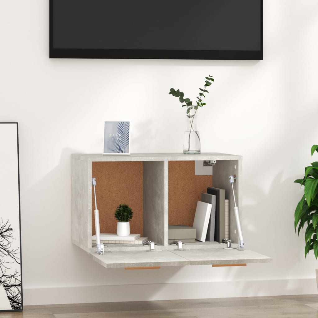 Seinäkaappi betoninharmaa 60x36,5x35 cm tekninen puu - Sisustajankoti.fi