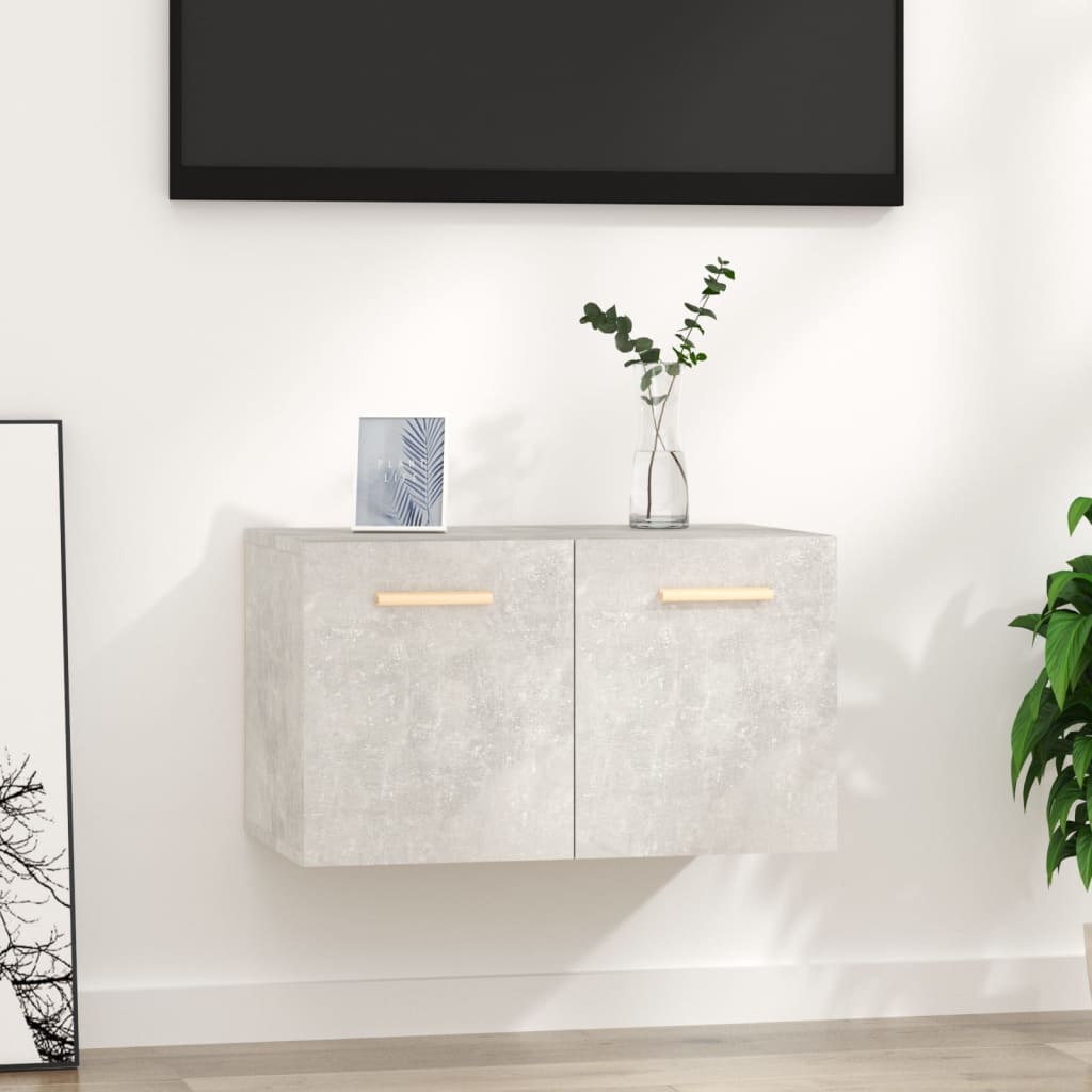 Seinäkaappi betoninharmaa 60x36,5x35 cm tekninen puu - Sisustajankoti.fi